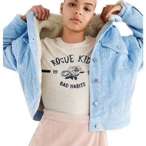Cute blue corduroy jacket